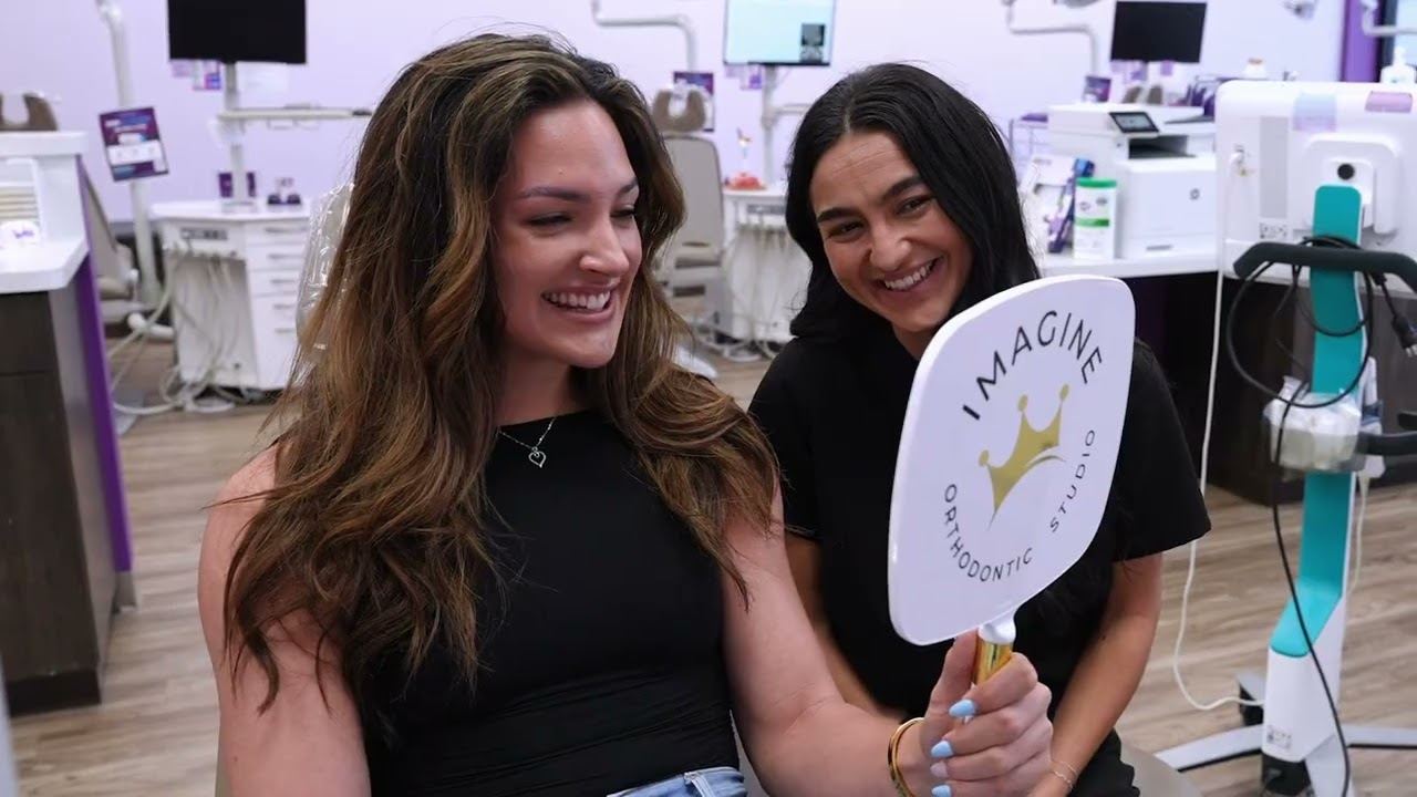 Imagine Orthodontic Studio patients and team celebrating new smiles video